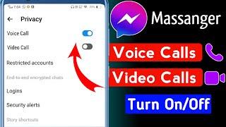 how to turn off voice and video call on facebook massanger | messenger me call kaise band kare