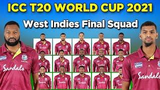 ICC T20 World Cup 2021 | West Indies Squad For T20 World Cup 2021 | West Indies Team Final Squad