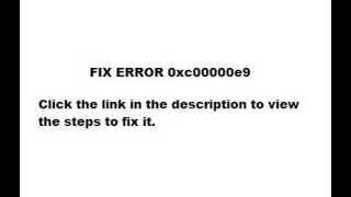 fix error 0xc00000e9