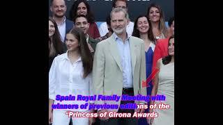 Spanish Royal Family Meeting with winners of previous editions of the “Princess of Girona Awards"