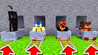 Minecraft PE : DO NOT CHOOSE THE WRONG MINECART! (Siren Head, Sonic, PrestonPlayz & Freddy)