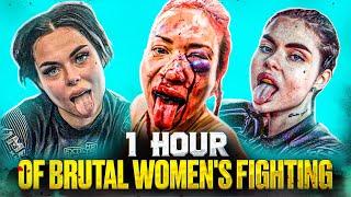 1 Hour Of Brutal Women's Knockouts - Bare Knuckle, MMA, Boxing & Kickboxing