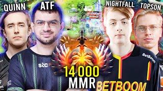 ATF & QUINN vs NIGHTFALL & TOPSON - 12,856 AVG MMR GAME!