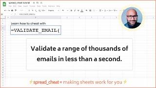 Check an inbound email list in Google Sheets with VALIDATE_EMAIL