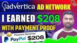 Payment Proof  I Earned Total $208 From Advertica Ad Network | Daily Payment Proof - SmartHindi