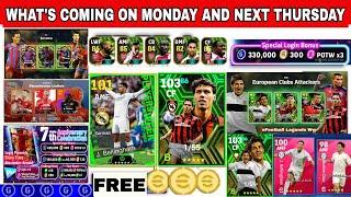 What's Coming On Monday And Next Thursday In eFootball 2025 Mobile||7th Anniversary New Player Add