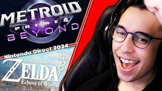 NINTENDO DID IT!! Metroid Prime 4 and NEW Zelda GAME!! - Nintendo Direct 2024 FULL REACTION!!!