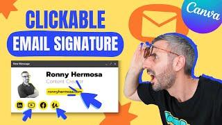 Create an Email Signature with Canva with multiple Clickable Links & Social Media Icons