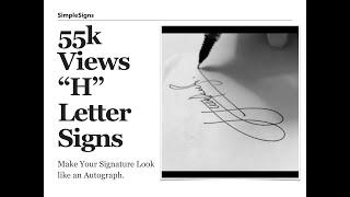 Draw a Stylish Signature starting with letter "H" , 8 Styles of letter "H"