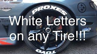Installing white letters on your tires