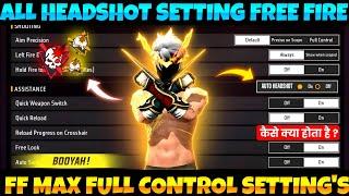 Control Setting Free Fire | Pro Player Setting Free Fire 2024 | Free Fire Setting | Free Fire Max