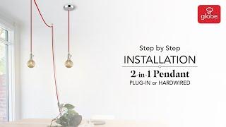 Globe Electric 2-in-1 Plug-In Pendant Lights