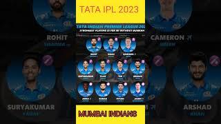 Tata Ipl 2023 mumbai Indians best Playing XI #shorts #mumbaiindians #ipl2023