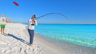 Fishing Florida's Clearest Water Beach and Caught Dinner! *Catch, Clean, & Cook*