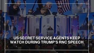 US Secret Service agents keep watch during Trump's RNC speech