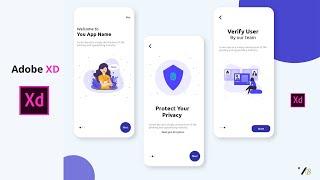 how to make onboard screen in adobe xd | ui/ux | adobe xd