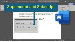 Subscript and superscript in ms word|subscript shortcut key|superscript shortcut key