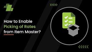 How to Enable Picking of Rates from Item Master in Logic ERP Software?