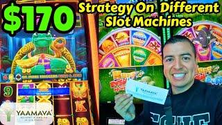 Yaamava Casino: $170 Strategy In DIFFERENT Slot Machines (Huff N More Puff, Dragon Link, Mo Mummy)