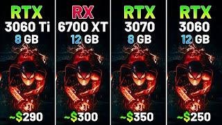RTX 3060 Ti vs RX 6700 XT vs RTX 3070 vs RTX 3060 - Test in 12 Games in 2024