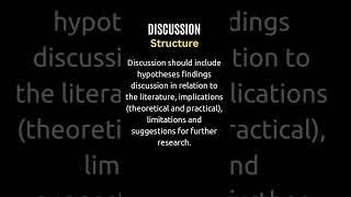 Fast discussion chapter structure