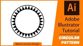 Adobe Illustrator Easy Circular Pattern Tutorial use Circles & Duplicated Triangles 4 Vector Design