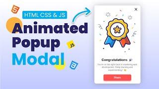  Responsive Popup Modal Using HTML CSS and JS