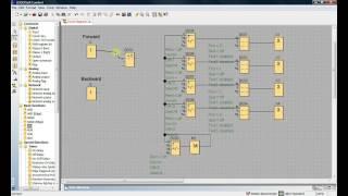 Siemens LOGO tutorial - display menu with up/down buttons.