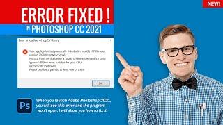 How to Fix "Error at loading of ippCV library" Photoshop CC 2021