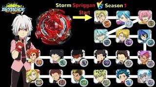 Storm Spriggan VS ALL Season 1 Marathon Battle Beyblade Burst / 베이블레이드 버스트 마라톤 배틀 / ベイブレードバースト