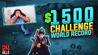 IMPOSSIBLE $1500 DOLLARS CHALLENGE | 24 KILLS | PUBG MOBILE | FM RADIO GAMING