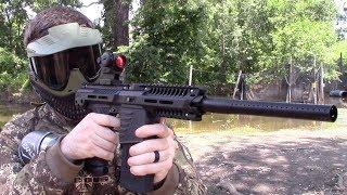 New Planet Eclipse Magfed paintball shooting video - Emek MG100 Paintball