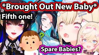 FUWAMOCO Reaction when Nerissa Brought Her Sister's New Baby is Priceless 【Hololive】