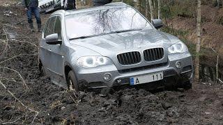 BMW X5 на бездорожье. ОффРоуд покатушки в болотах. Отдых по-русски.
