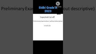 Sidbi Grade A expected Cutoff #sidbi #ibps #interview #prelims #shorts #short