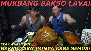 MUKBANG BAKSO JUMBO LAVA 35KG BARENG @maxhill.antimage  GILA INI BAKSO ISINYA CABE SEMUA!