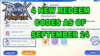 4 NEW GLOBAL REDEEM CODE FOR SEPT 24 • RAGNAROK ORIGIN