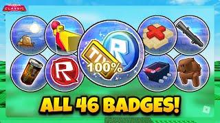 How To Get ALL 46 BADGES (w/ Timestamps) in THE CLASSIC HUB! | Roblox The Classic Event