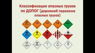 Классификация опасных грузов по ДОПОГ