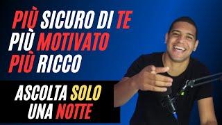 "Riprogramma la tua mente! Affermazioni positive mentre dormi. Io sono sicuro di me e ispirato. "