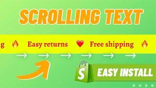 Add Scrolling Text on Dawn theme Shopify