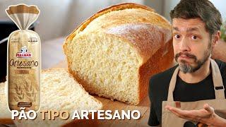 PÃO TIPO ARTESANO - Receita caseira de um pão de forma rústico