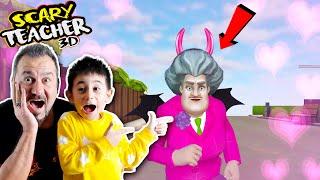 KIZGIN ÖĞRETMEN KEPÇEYE AŞIK OLDU AMA NASIL? |  SCARY TEACHER 3D OYNUYORUZ!