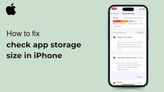 How to check app storage size in iPhone ( iOS ) 2024