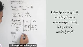 Rebar Splice length ကို ဘယ်လိုတွက်ရမလဲ column တွေမှာ ဘာလို့ mid မှာ splice ဆက်သင့်တာလဲ