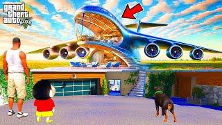 Franklin,Shinchan & Doraemon going world Biggest Plane Trip In GTA 5 | Longest plane GTA 5