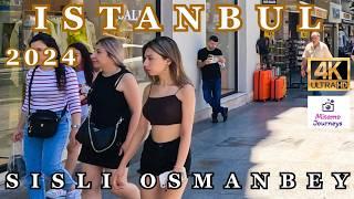 ISTANBUL TURKEY 4K WALKING TOUR | SISLI & OSMANBEY, MARKETS, STREETS | JULY 1TH 2024 | UHD 4K 60FPS