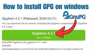 how to install gpg on windows | GnuPG