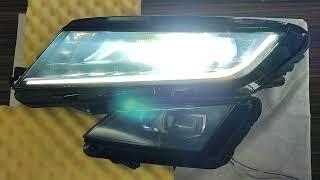 ДХО - Габарит. Работа штатного блока led фар Skoda Kodiaq 1G.