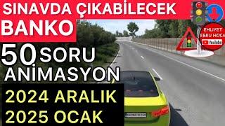 ANİMASYONLU EHLİYET SINAV SORULARI 2024/ ÇIKMIŞ ARALIK OCAK EHLİYET SINAV SORULARI #ehliyetsorulari